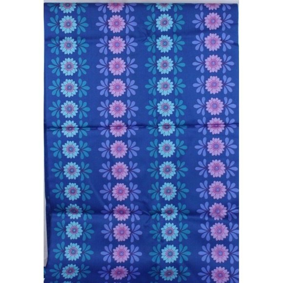 Floral Stripe Groovy Boho Abstract Multi-Color Fabric Appx 46 x 168"4.5 Yards